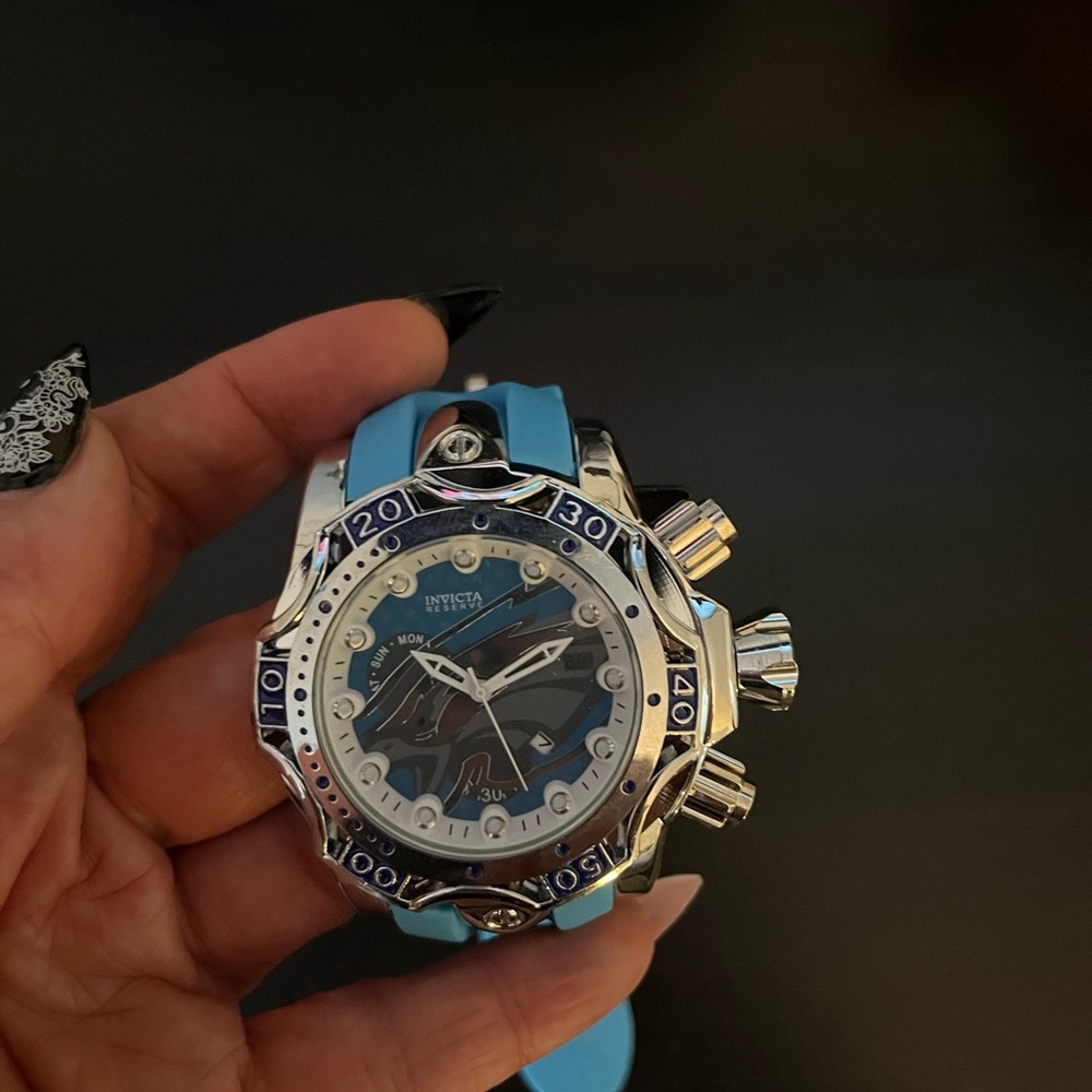 Invicta Silver and Blue Dive Watch